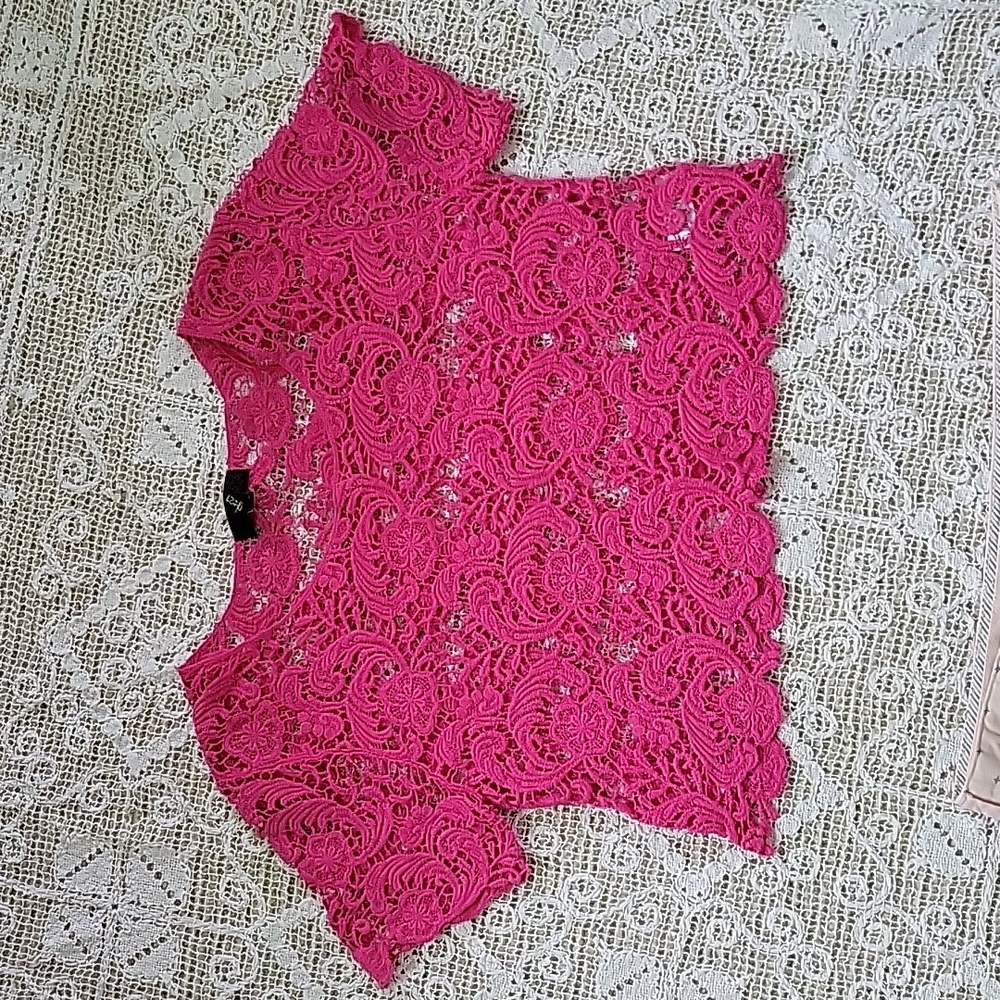 g:21 Hot Pink Emroidered Crop Top SZ XS